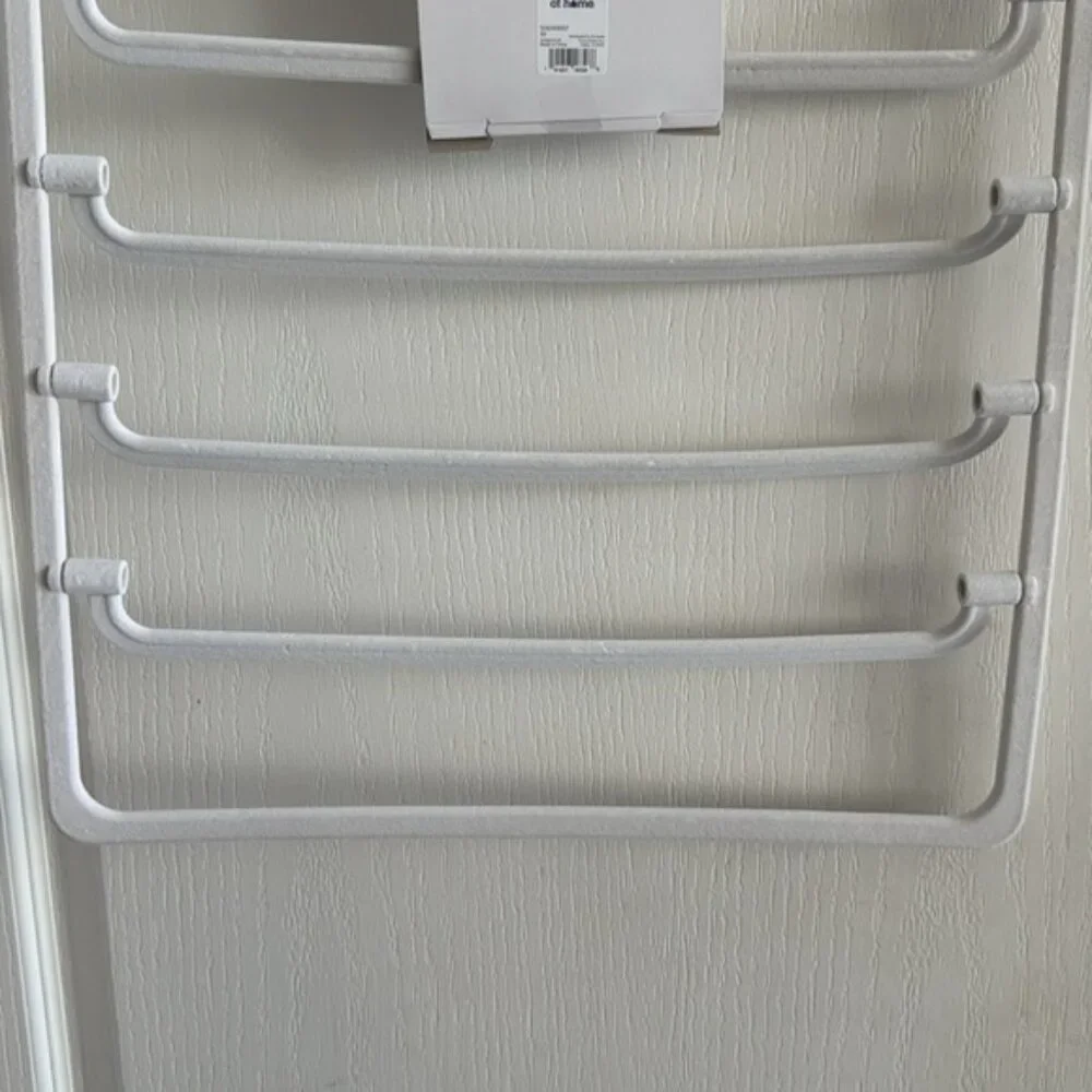 Flocked White No-Slip Flocked Pant Hanger